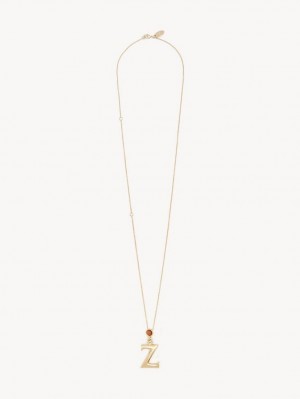 Chloe Alphabet With Pendant Halsband Guld | CHE-SR14330