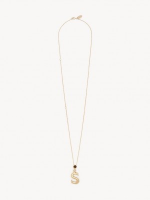 Chloe Alphabet With Pendant Halsband Guld | CHE-SR14337