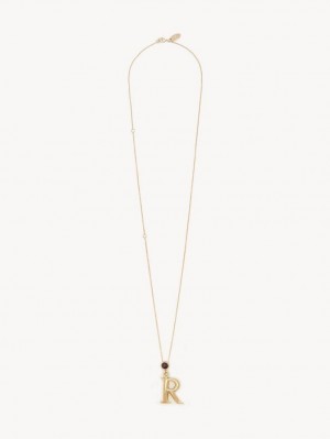 Chloe Alphabet With Pendant Halsband Guld | CHE-SR14338