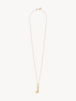 Chloe Alphabet With Pendant Halsband Guld | CHE-SR14346