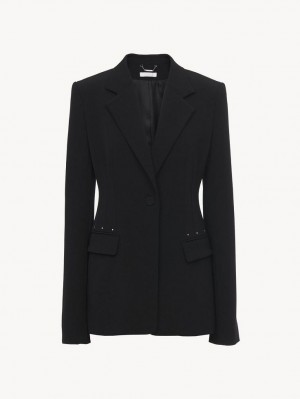Chloe Bell-shaped Jackor Svarta | CHE-SR13810