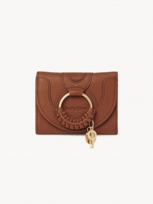 Chloe Hana Tri-fold Liten Plånbok Bruna | CHE-SR14910