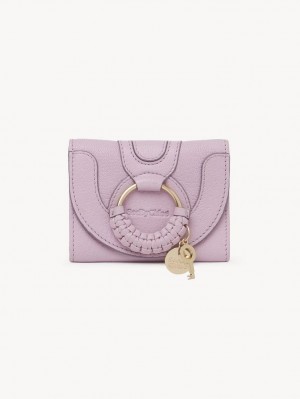 Chloe Hana Tri-fold Liten Plånbok Lavendel Vita | CHE-SR14908