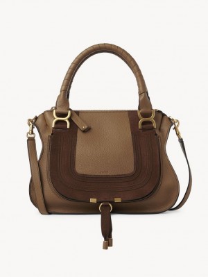 Chloe Marcie Double Carry Crossbody Väska Beige | CHE-SR13600