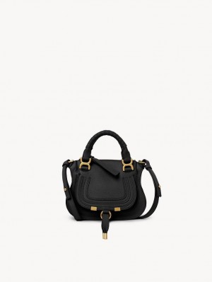 Chloe Marcie Double Carry Mini Bags Svarta | CHE-SR13713