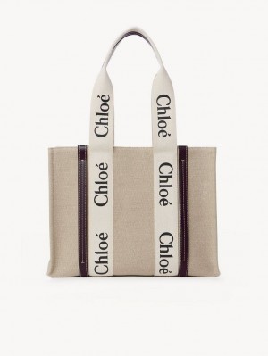 Chloe Medium Woody Toteväska Mörk | CHE-SR13362