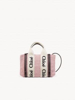 Chloe Woody Tote 2 Mini Bags Rosa | CHE-SR13730