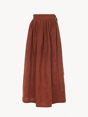 Chloe X Eres Paloma Long Wrap Kjolar Röda | CHE-SR14082