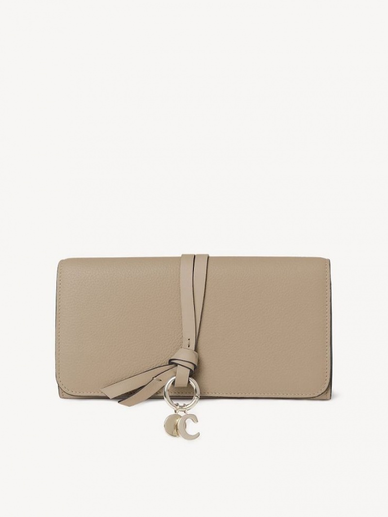 Chloe Alphabet With Flap Stor Plånbok Bruna | CHE-SR14306