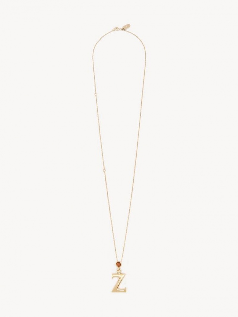Chloe Alphabet With Pendant Halsband Guld | CHE-SR14330