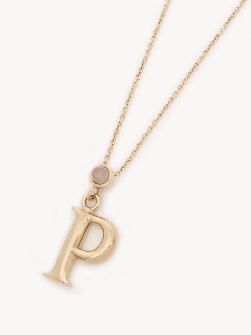 Chloe Alphabet With Pendant Halsband Guld | CHE-SR14340