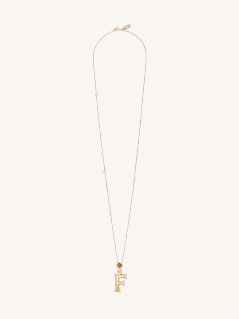 Chloe Alphabet With Pendant Halsband Guld | CHE-SR14350