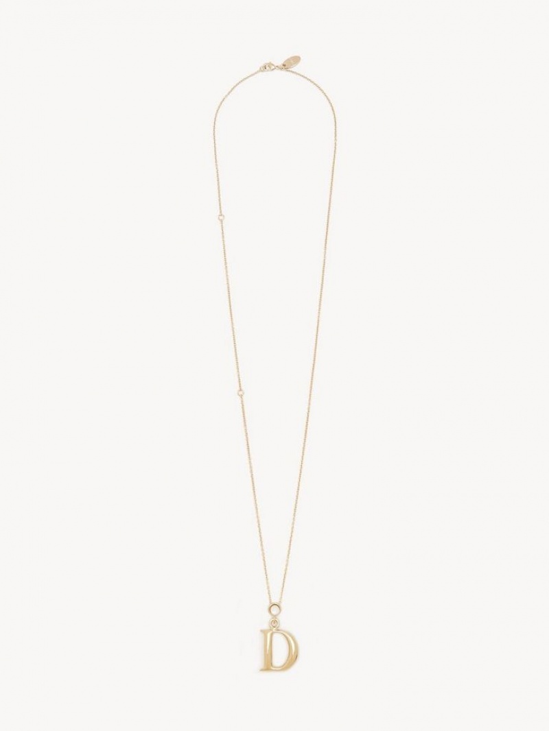 Chloe Alphabet With Pendant Halsband Guld | CHE-SR14352