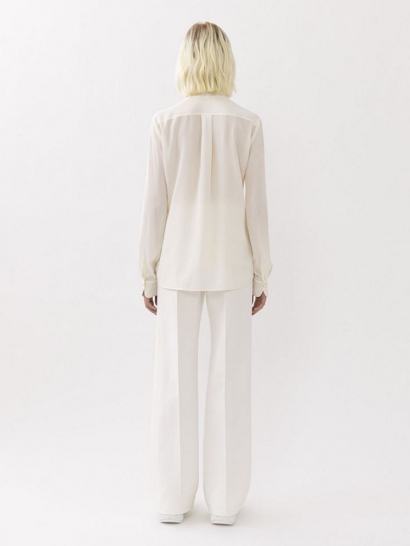 Chloe Flared Byxor Vita | CHE-SR14003