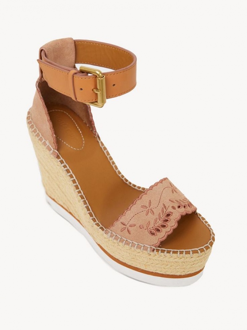 Chloe Glyn Espadrille Wedge Ljus | CHE-SR14800