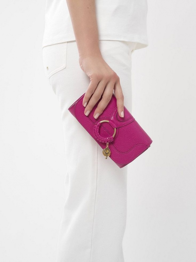 Chloe Hana Chain Stor Plånbok Rosa | CHE-SR14912