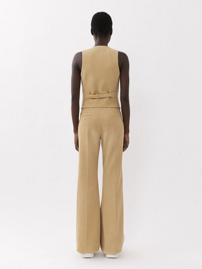 Chloe Klassiska Vest Jackor Beige | CHE-SR13806