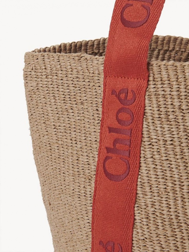 Chloe Large Woody Basket Toteväska Orange Orange | CHE-SR13298