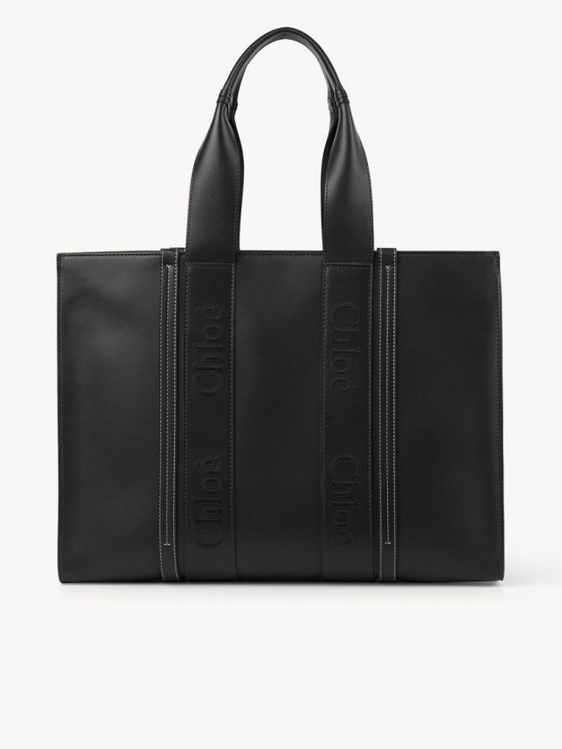 Chloe Large Woody Toteväska Svarta | CHE-SR13306