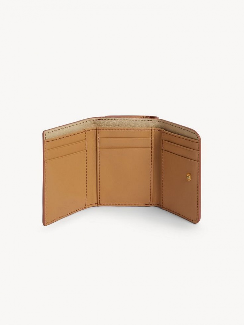 Chloe Layers Medium Tri-fold Liten Plånbok Bruna | CHE-SR14896