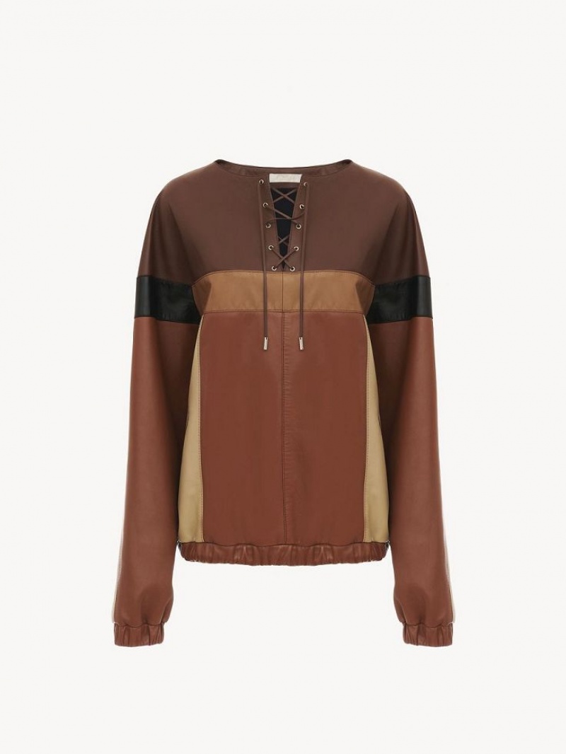 Chloe Loose Collarless Blast Olika Färger Bruna | CHE-SR13897