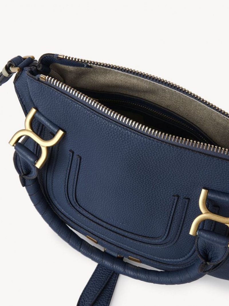 Chloe Marcie Small Double Carry Crossbody Väska Marinblå | CHE-SR13484