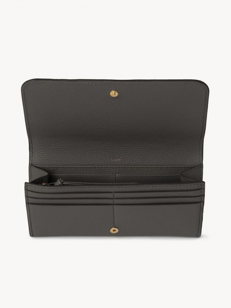 Chloe Marcie With Flap Stor Plånbok Grå | CHE-SR14301