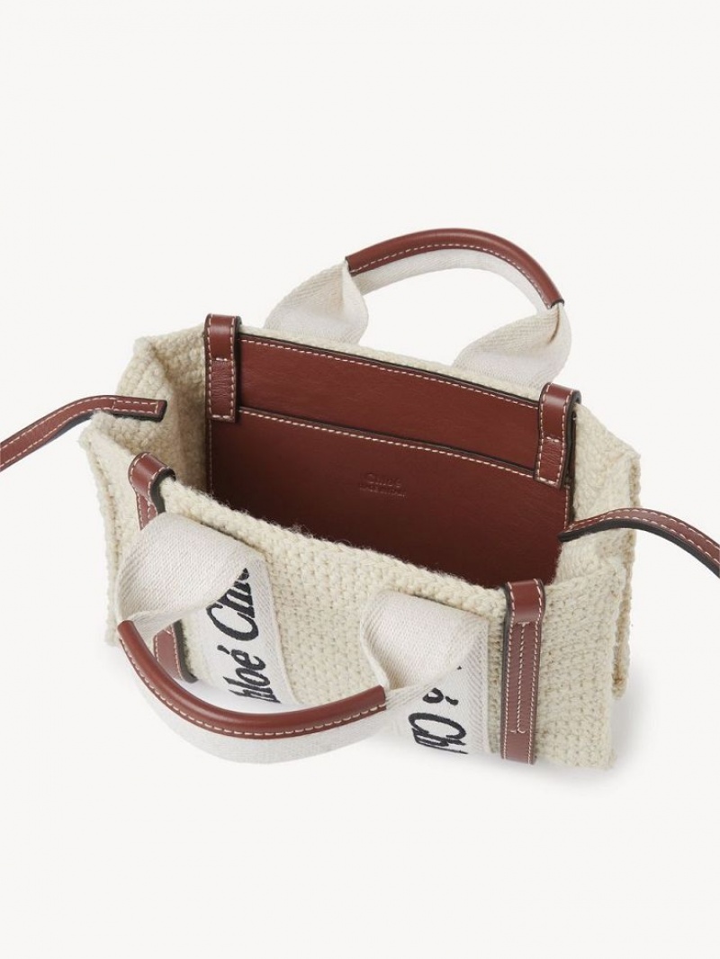 Chloe Mini Woody Crossbody Väska Bruna Beige | CHE-SR13585