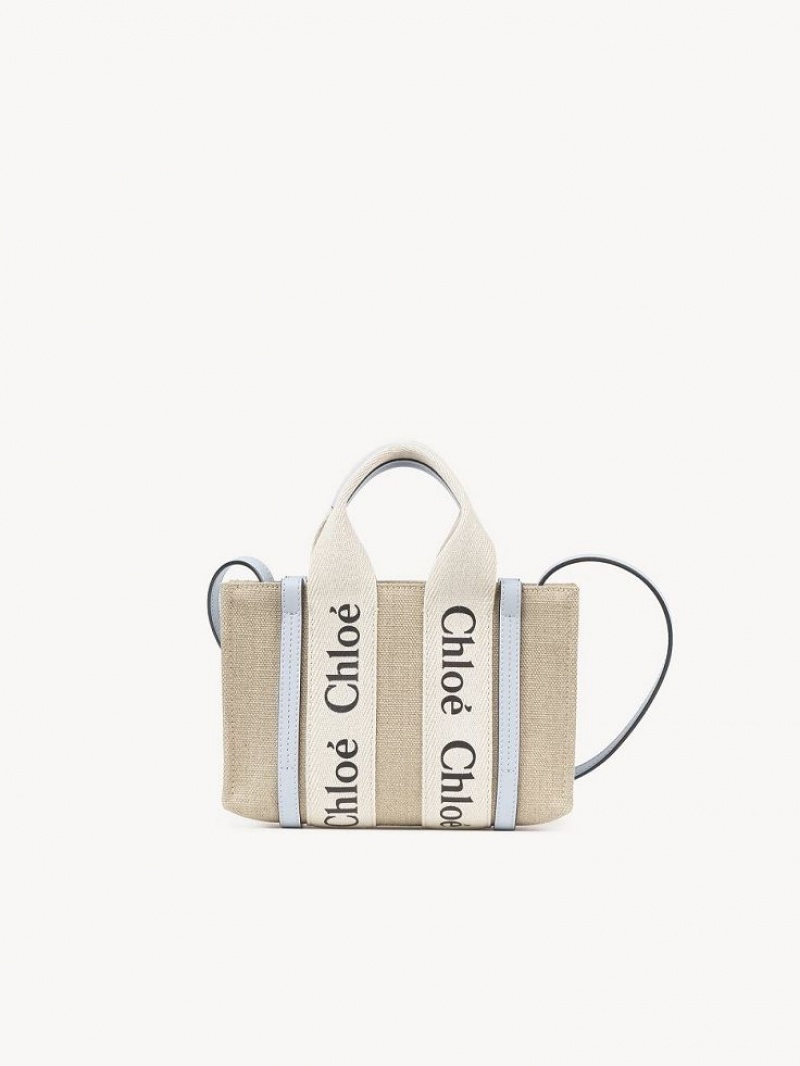 Chloe Mini Woody Crossbody Väska Vita Blå | CHE-SR13506