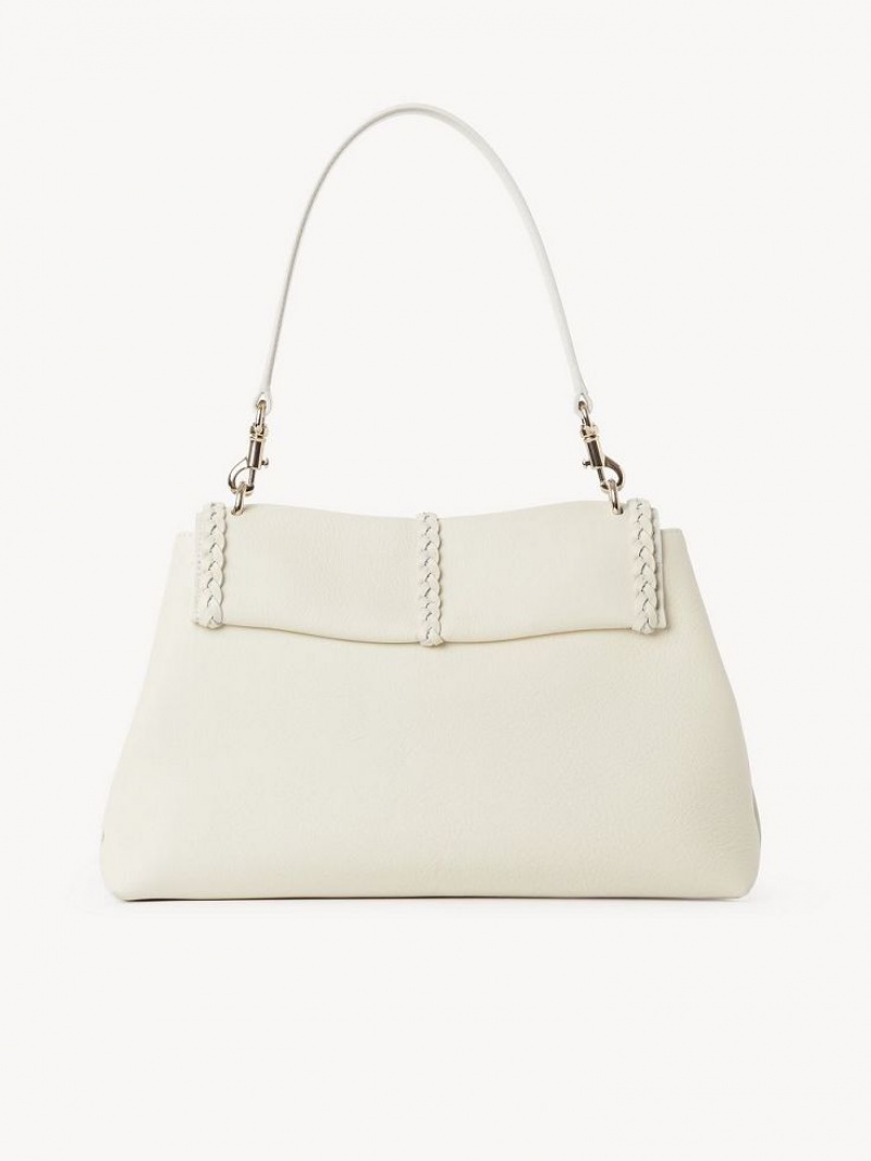 Chloe Penelope Medium Soft Axelväska Vita | CHE-SR13426
