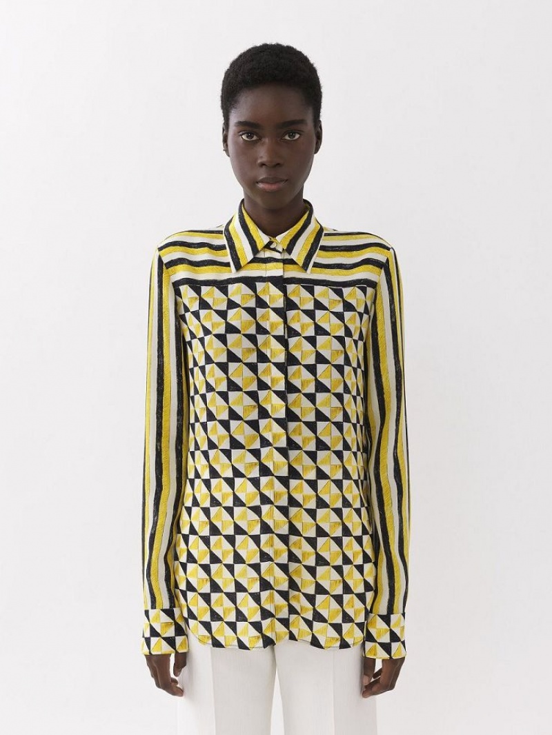 Chloe Printed Blus Olika Färger | CHE-SR13891