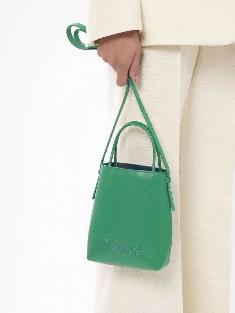 Chloe Sense Micro Axelväska Gröna | CHE-SR13407