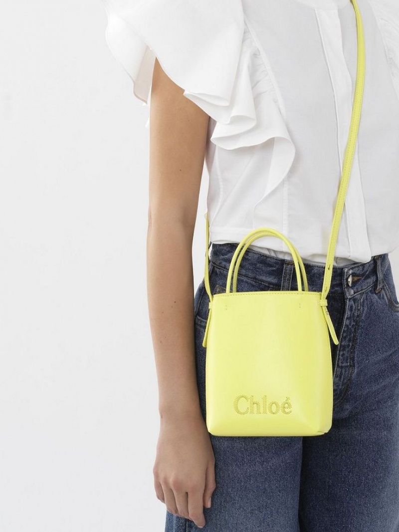 Chloe Sense Micro Axelväska Gula | CHE-SR13408