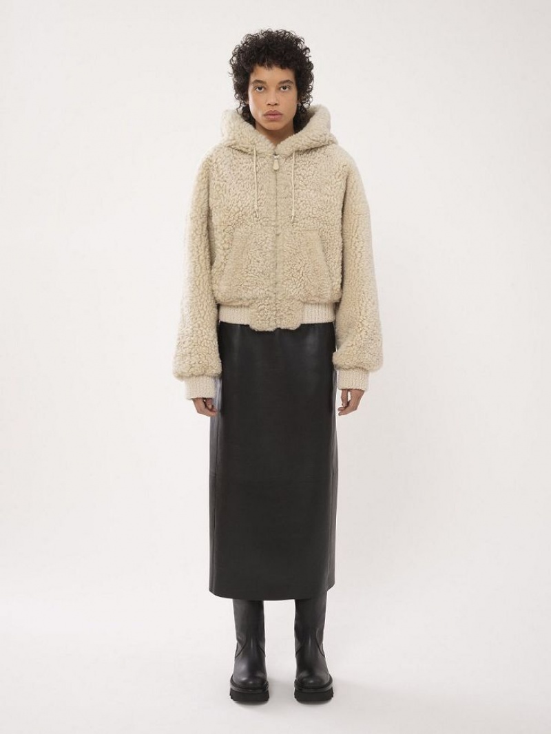 Chloe Sized Blouson Jackor Beige | CHE-SR13819