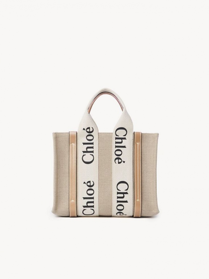 Chloe Small Woody Toteväska Vita Beige | CHE-SR13373