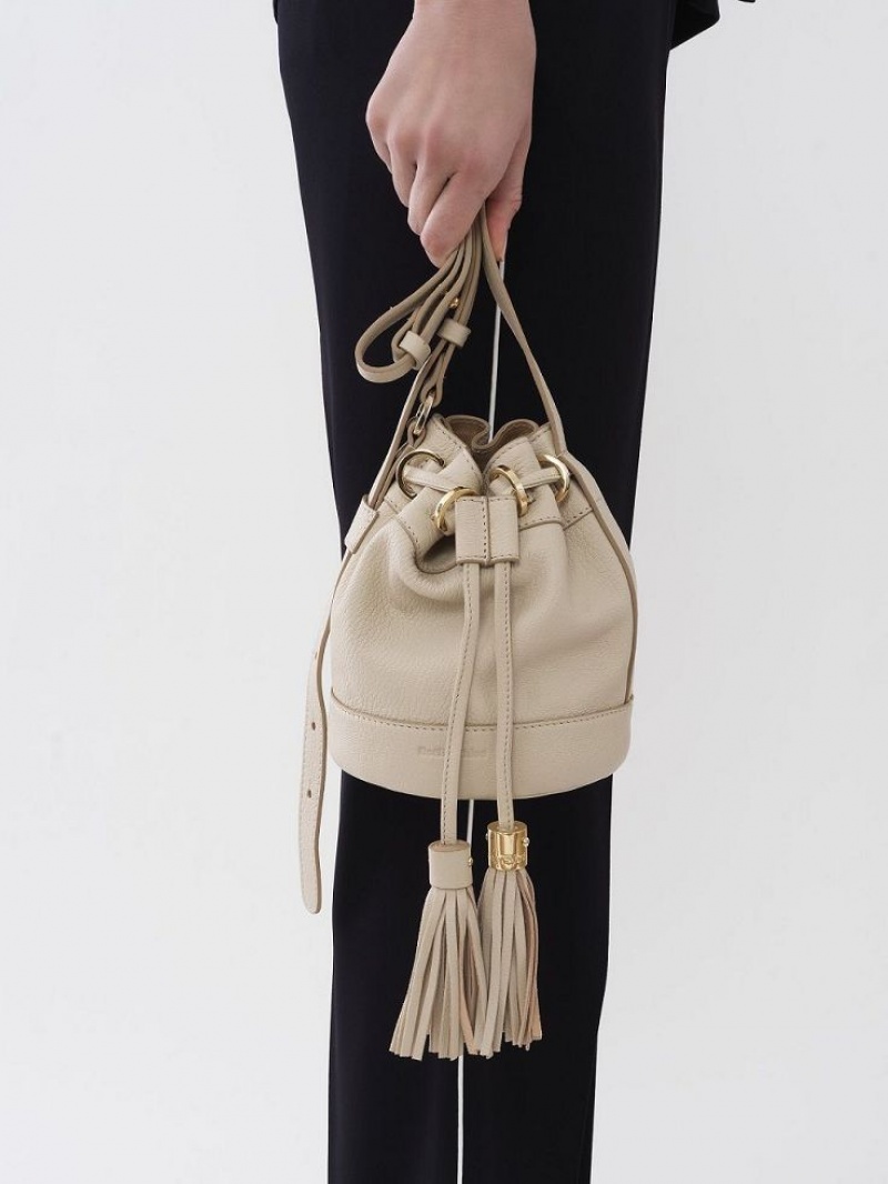 Chloe Vicki Small Bucket Mini Bags Beige | CHE-SR14749