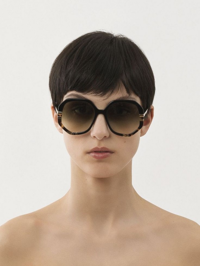 Chloe West Small Solglasögon Svarta | CHE-SR14519