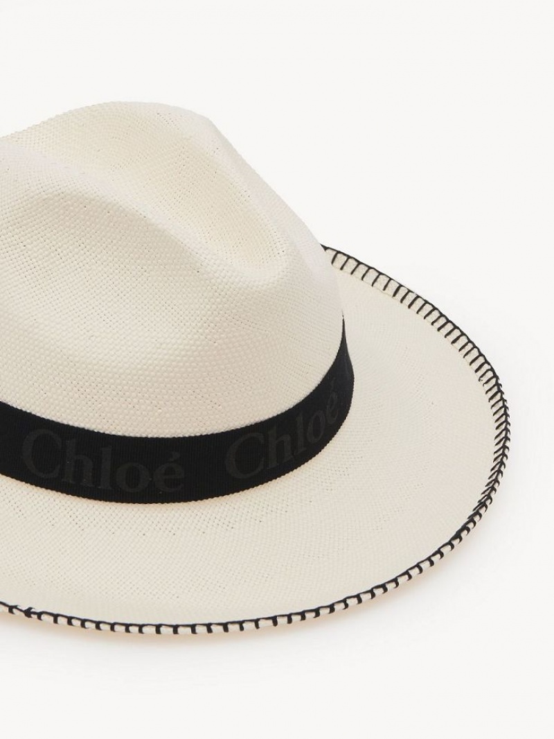 Chloe Woody Panama Hatt Vita | CHE-SR14498
